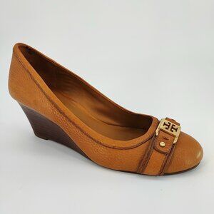 Tory Burch Natalya Women's Size 8 M US Leather Brown Heels 90008638